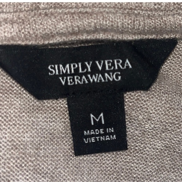 Simply Vera Vera Wang Cowl Neck Sweater | Beige Knit Pullover | Size M - Picture 5 of 8